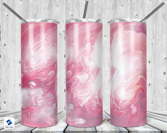 Pink Watercolor Tumbler Mug Sippy Cup Bottle