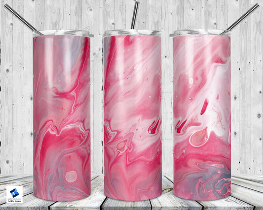 Pink Watercolor Tumbler Mug Sippy Cup Bottle