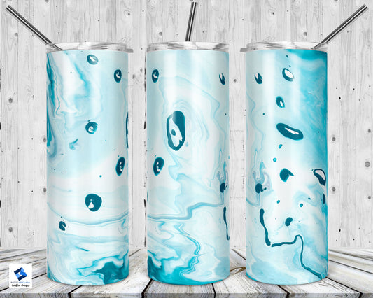 Aqua Watercolor Tumbler Mug Sippy Cup Bottle