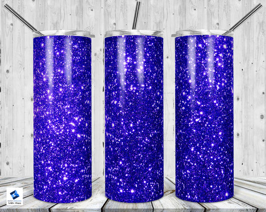 Blue Glitter Tumbler Mug Sippy Cup Bottle