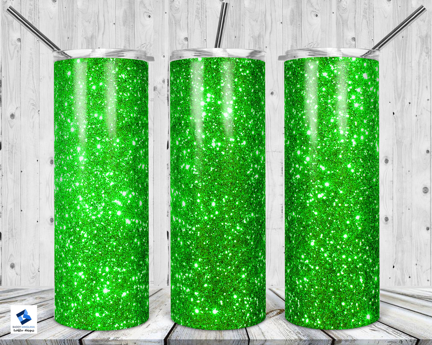 Green Glitter Tumbler Mug Sippy Cup Bottle