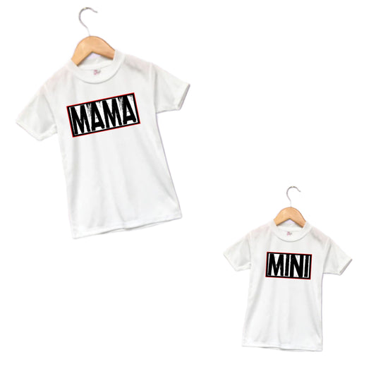 Mama & Mini Mommy and Me Ladies Shirt Girls Shirt Boys Shirt