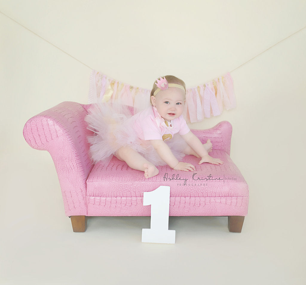 One Pink Gold Birthday Tutu Outfit