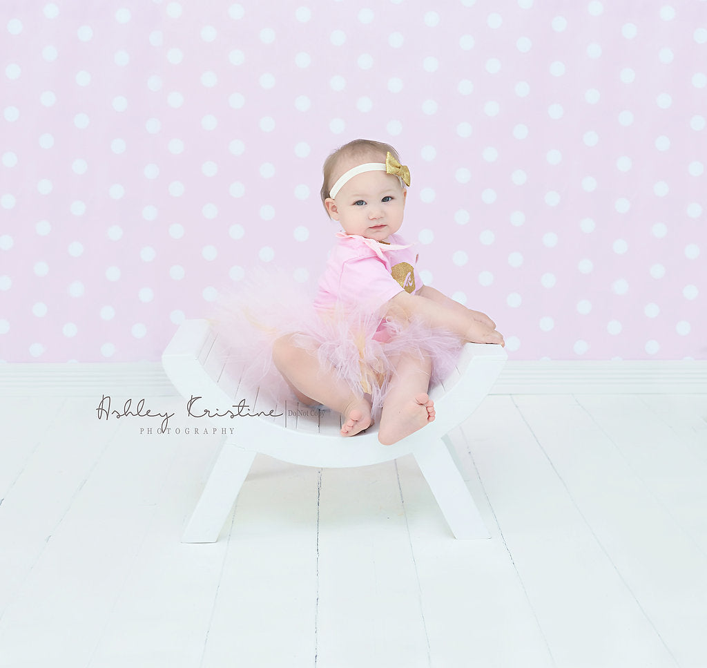 One Pink Gold Birthday Tutu Outfit