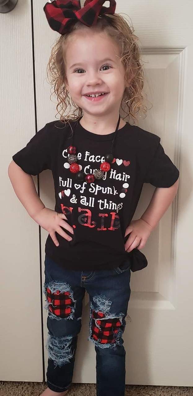 Buffalo Plaid Patches Girls Distressed Jeans Christmas