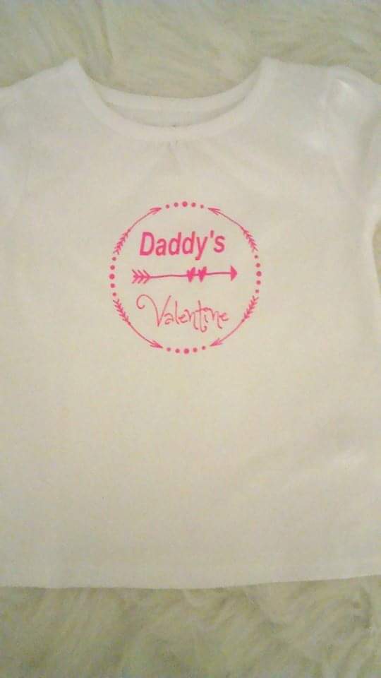 Daddy's Valentine Girls Shirt Valentines