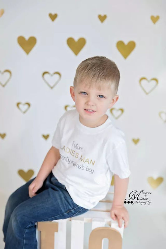 Future Ladies Man Currently Mama's Boy Valentines Boys Shirt