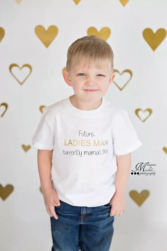 Future Ladies Man Currently Mama's Boy Valentines Boys Shirt