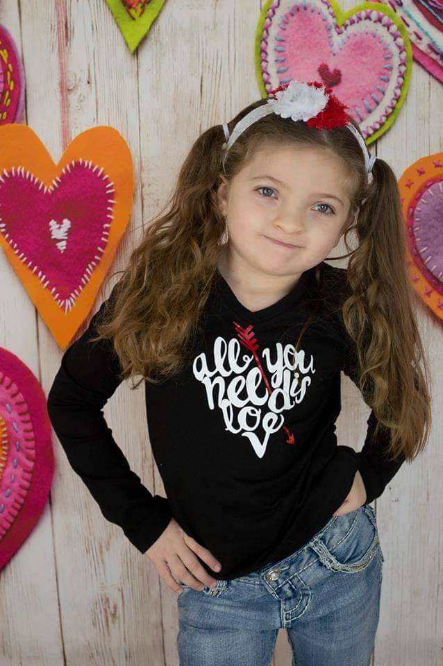 All You Need Is Love Girls Shirt Valentines