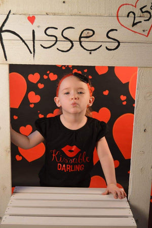 Kissable Darling girls shirt Valentines