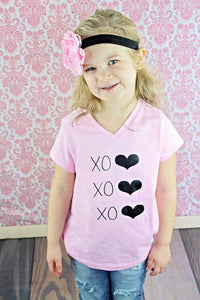 XO XO XO Girls Shirt Valentines