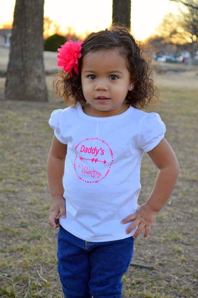 Daddy's Valentine Girls Shirt Valentines