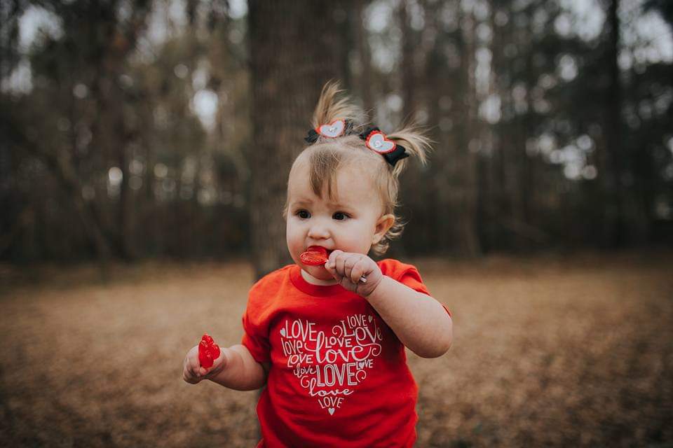 Love Heart Girls Shirt Valentines