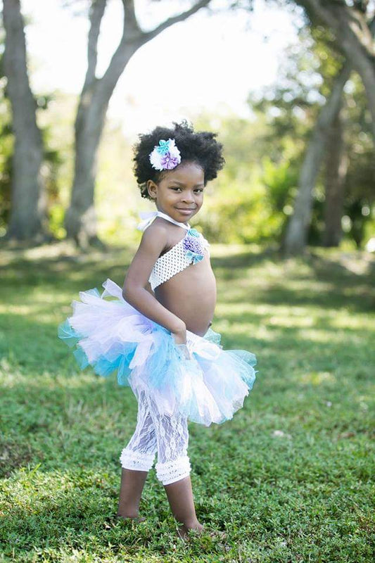 Purple, Teal, and White Smash Cake Tutu Set