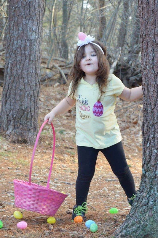 Egg Hunting Queen Girls Shirt Easter
