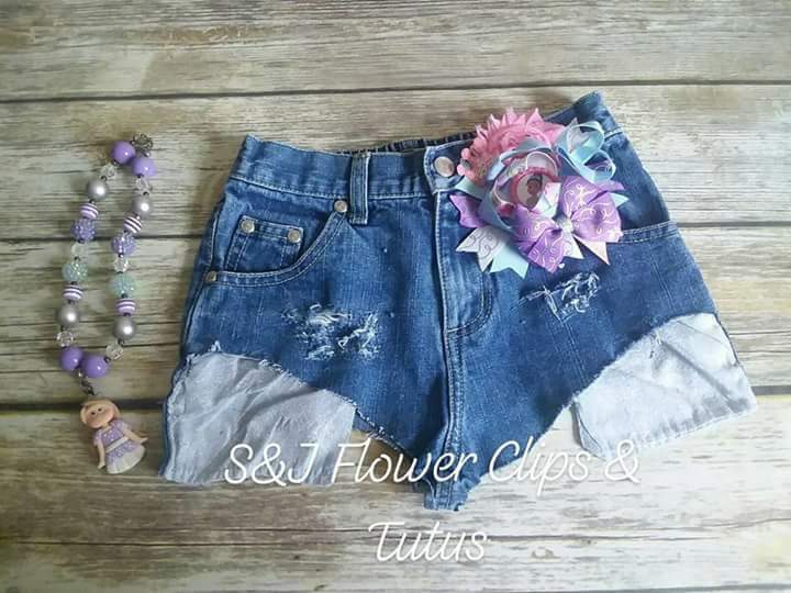 Girls Glitter Pocket Shorties