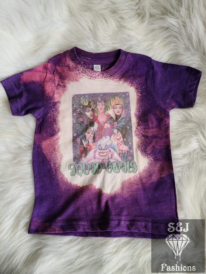 Squad Goals Disney Villains Acid Girls Shirt
