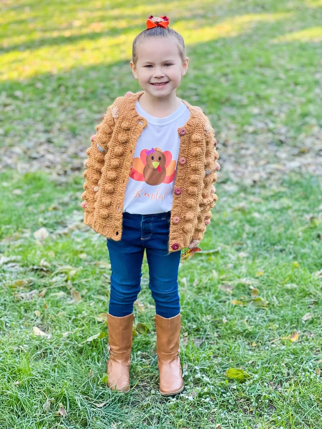 Personalized Turkey Thanksgiving Fall Boys Shirt Girls Shirt