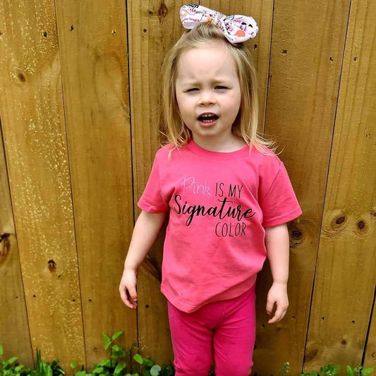 Pink Is My Signature Color Girls Shirt