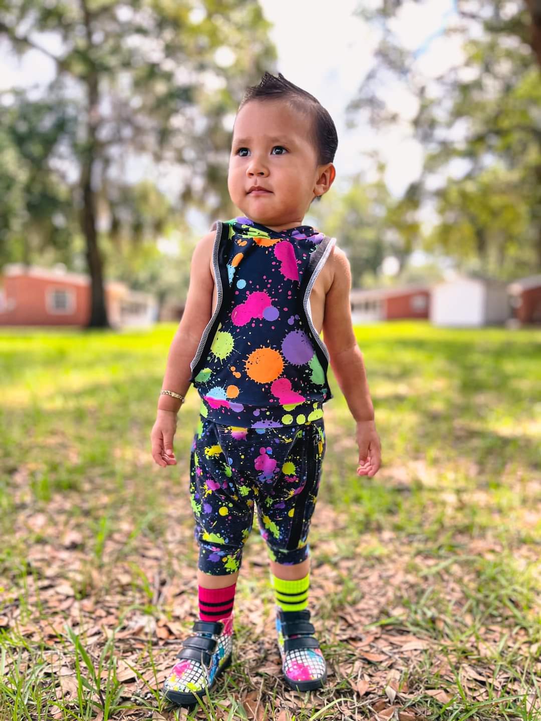 Neon Splatter Handmade
