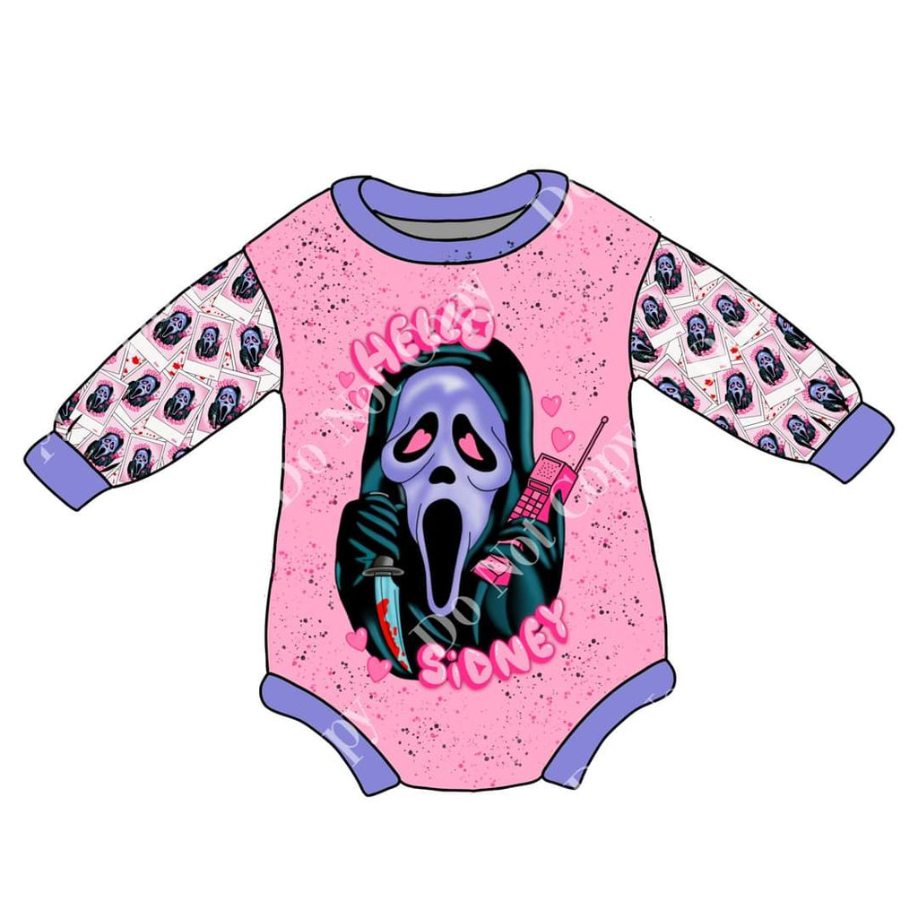 Ghost Face Sweater Romper Halloween