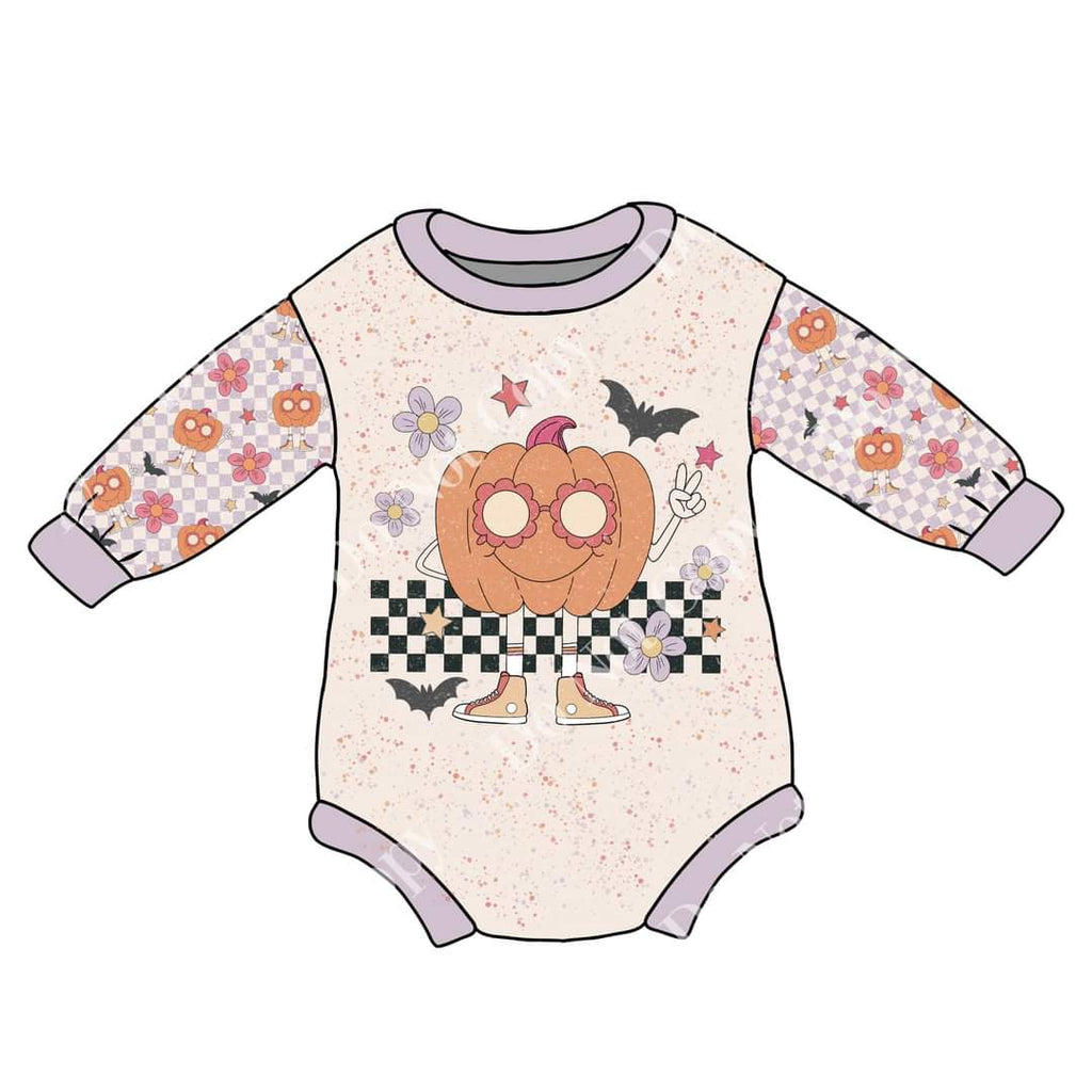 Pumpkin Sweater Romper Halloween