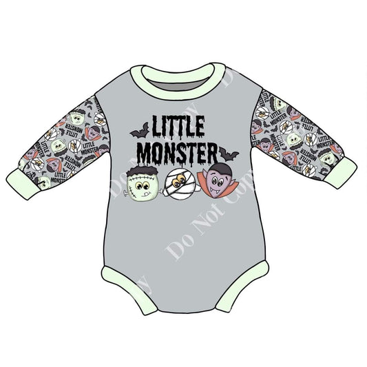 Little Monster Sweater Romper Halloween