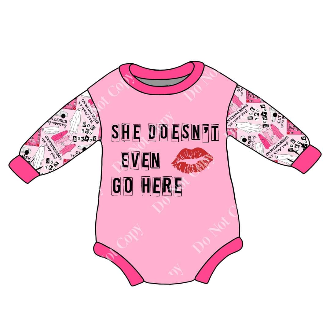 She Doesn't Even Go Here Sweater Romper Halloween