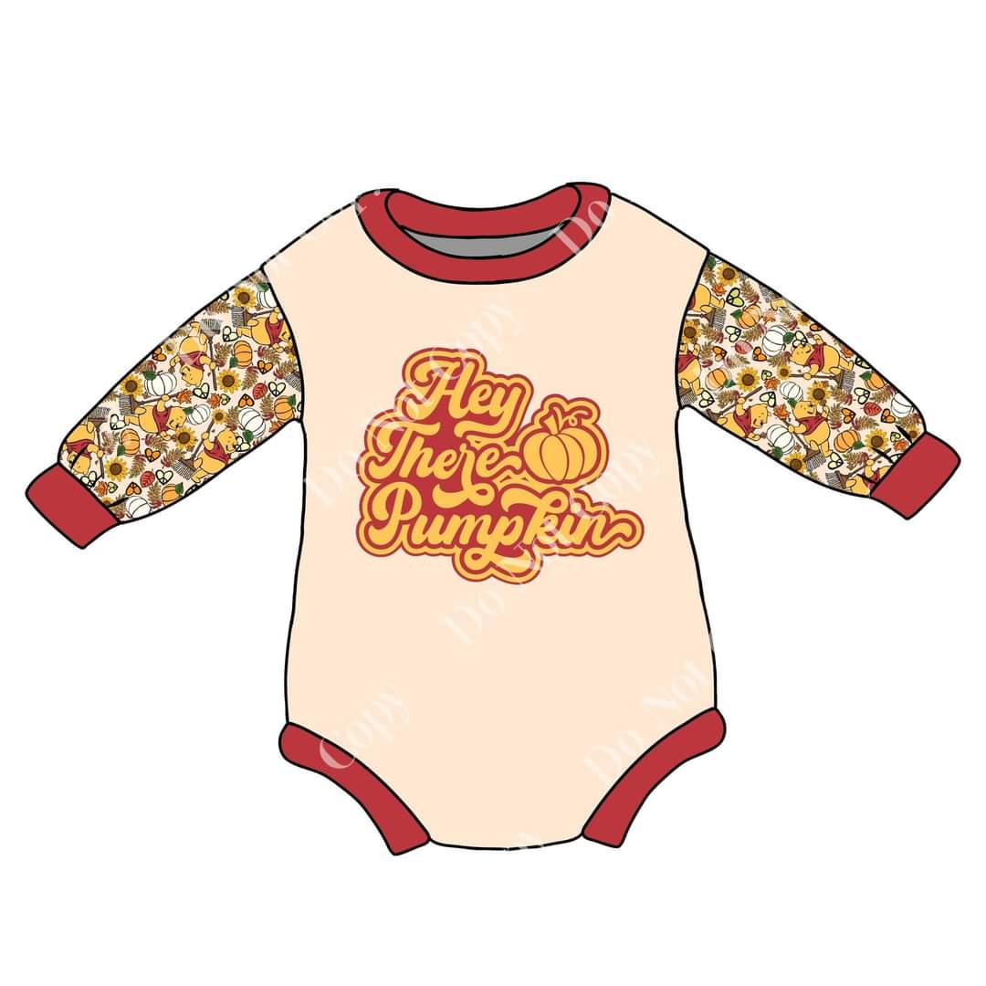 Hey There Pumpkin Sweater Romper Halloween