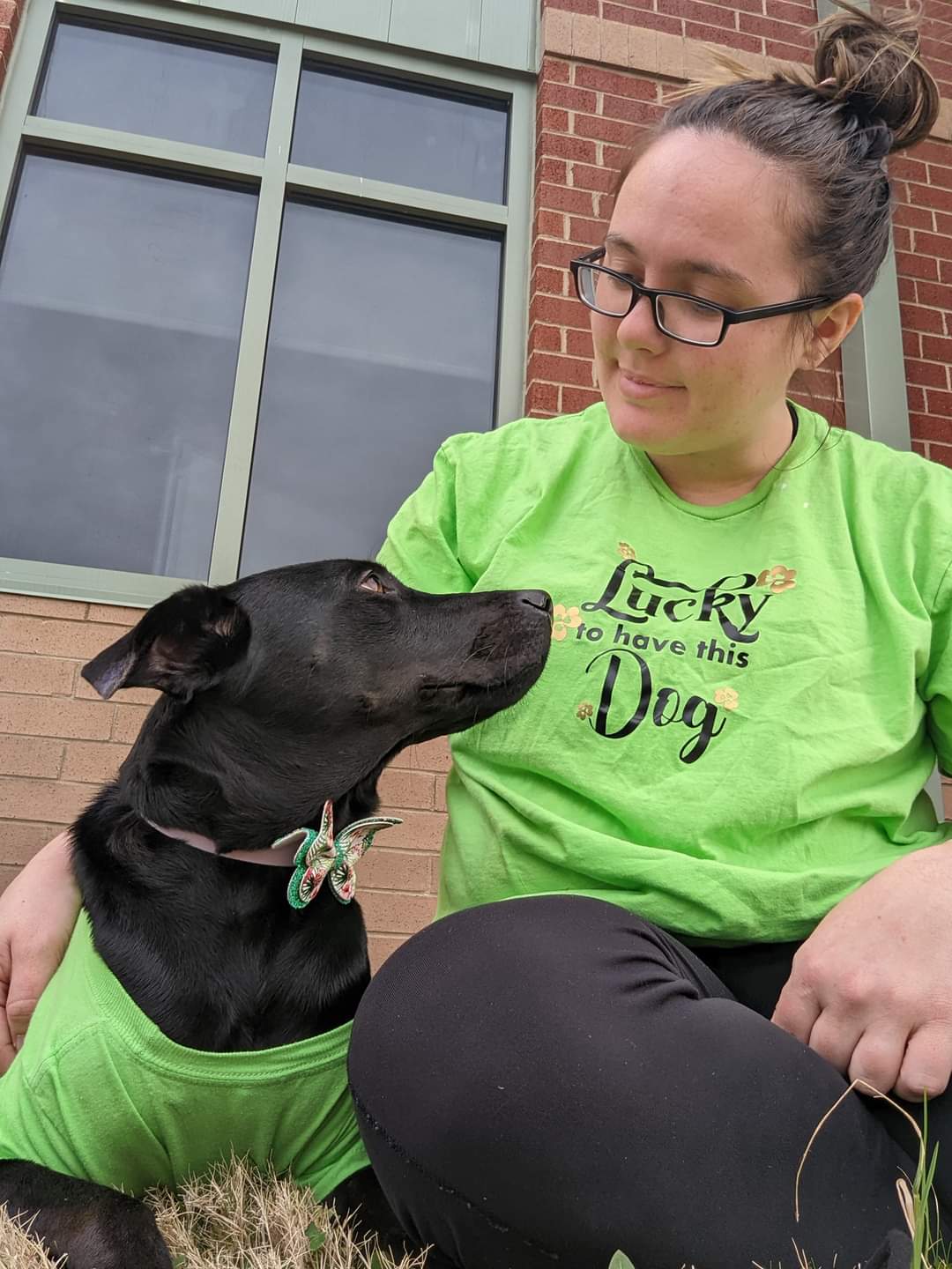 Lucky To Have This Dog & Lucky To Be Her Dog St. Patrick's Boy Shirt Girls Shirt