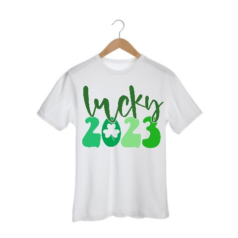 Lucky 2023 St. Patrick's Day Girls Shirt Boys Shirt Ladies Shirt