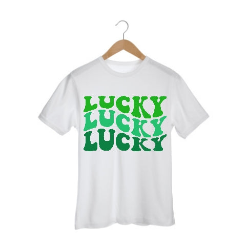 Lucky  St. Patrick's Day Girls Shirt Boys Shirt Ladies Shirt