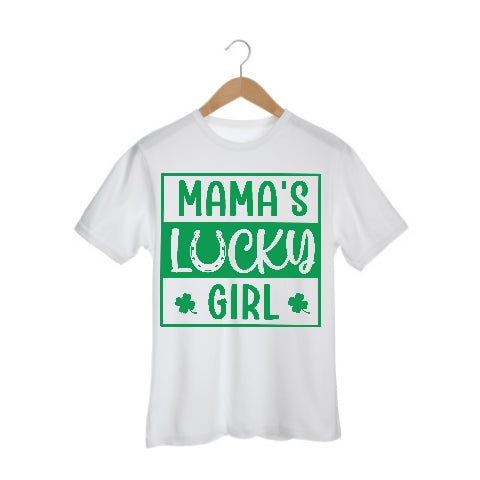 Mama's Lucky Girl St. Patrick's Day Girls Shirt