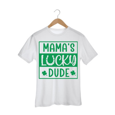 Mama's Lucky Dude St. Patrick's Day Boys Shirt