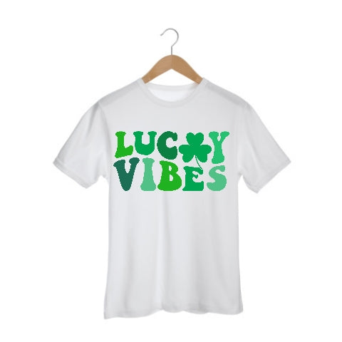 Lucky Vibes St. Patrick's Day Girls Shirt Boys Shirt Ladies Shirt