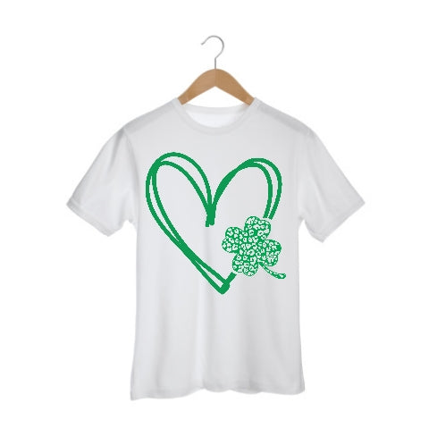 Clover Heart St. Patrick's Day Girls Shirt Boys Shirt Ladies Shirt