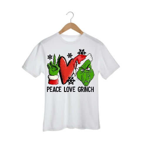 Peace Love Grinch Christmas Boys Shirt Girls Shirt Ladies Shirt Mens Shirt