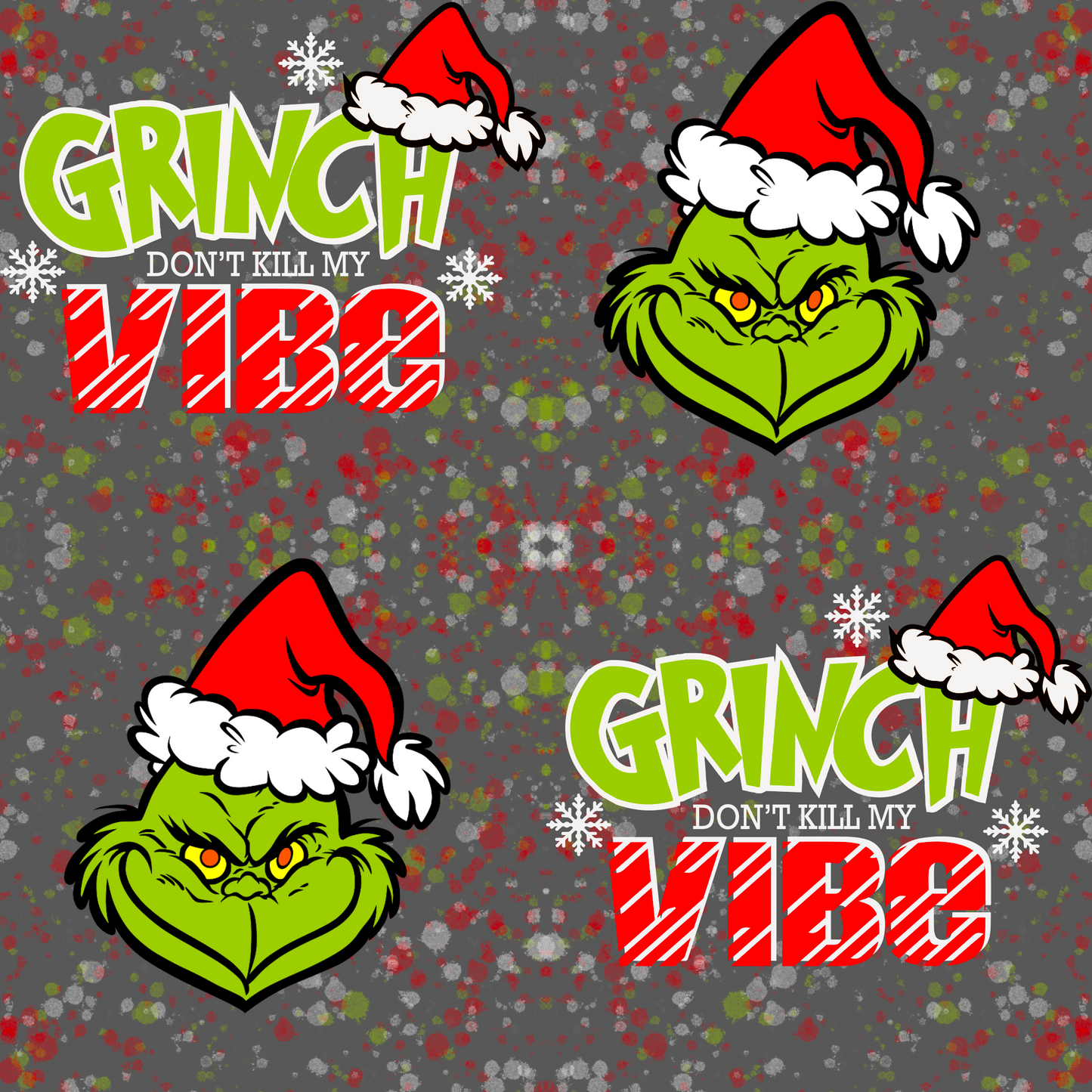 Grinch Vibes Christmas Handmade