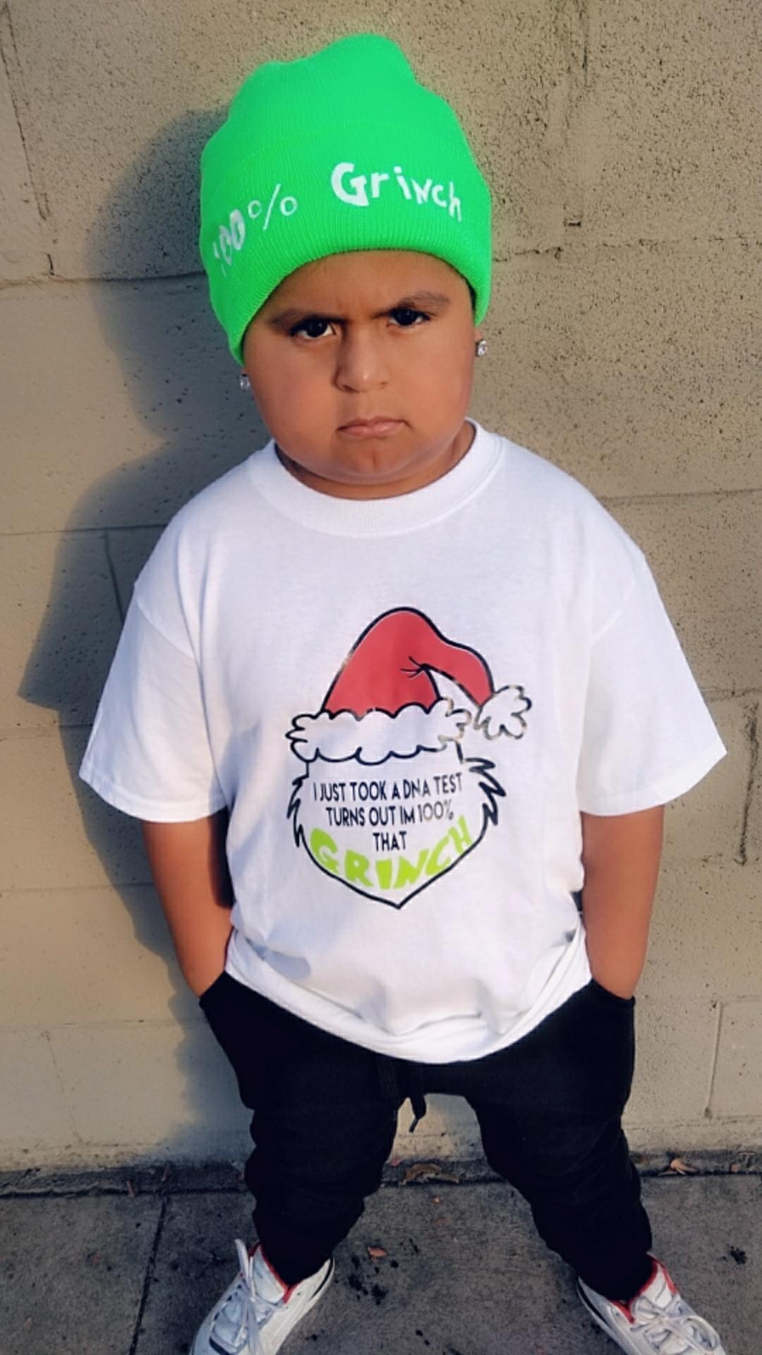 100% That Grinch Christmas Boys Shirt Girls Shirt