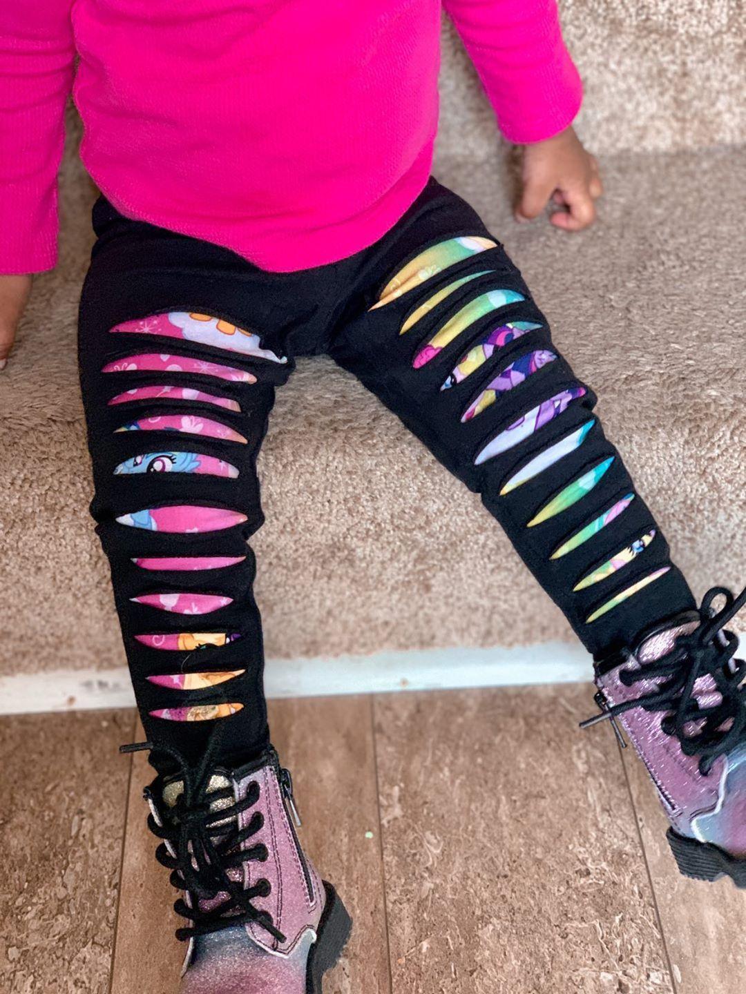 Girls My Little Pony Shredded Leggings