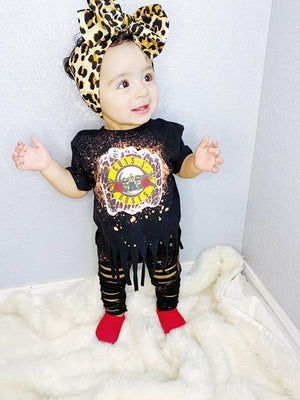 Rock n Roll Guns N Roses Fringe Acid Shirt Girls Shirt