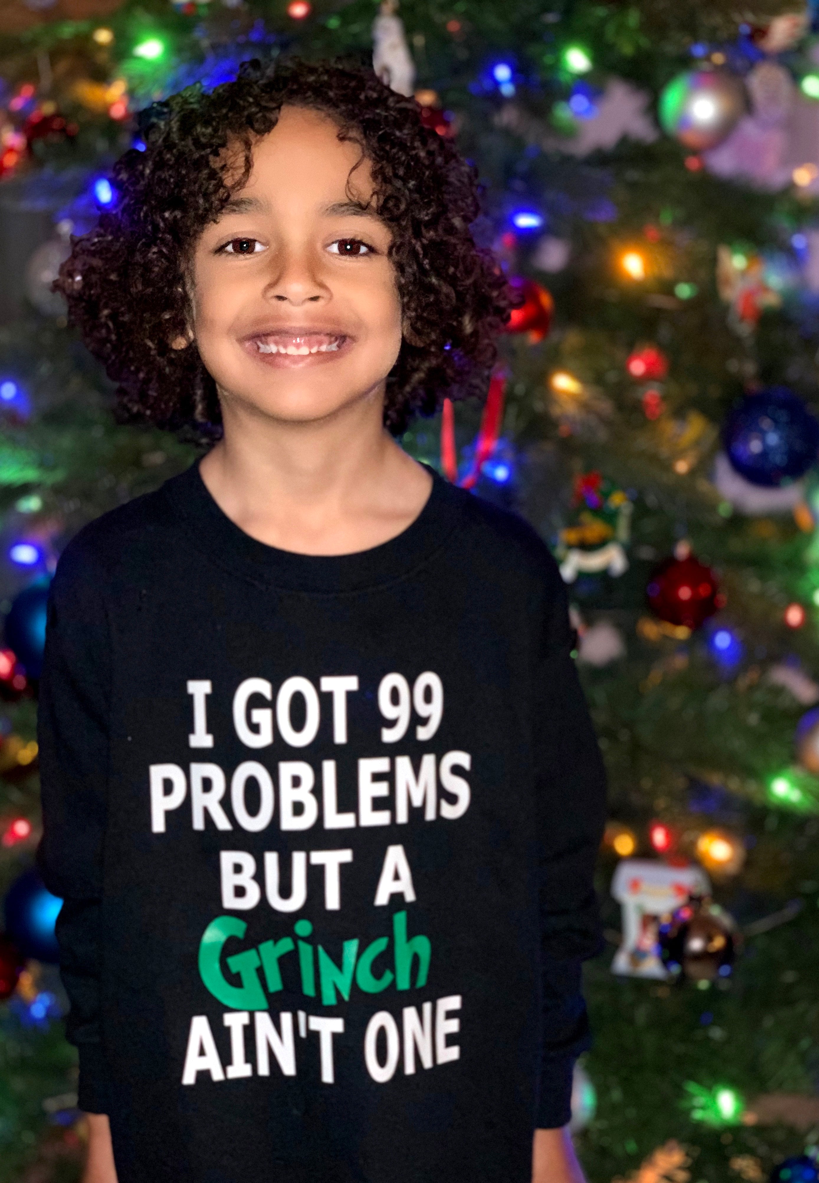 I got 99 problems but a grinch ain't one Christmas Boys Shirt Girls Shirt