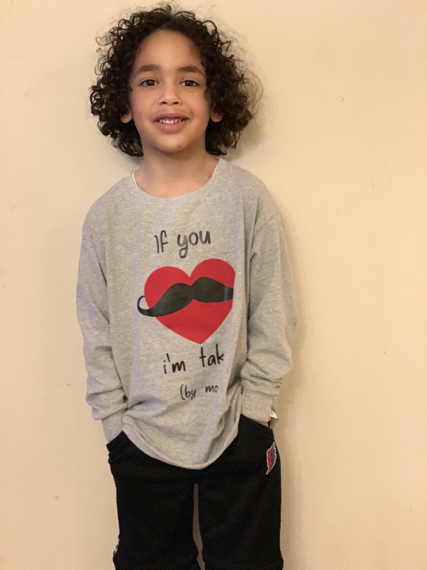 If you mustache know I'm taken by mom Valentine's Boys Shirt