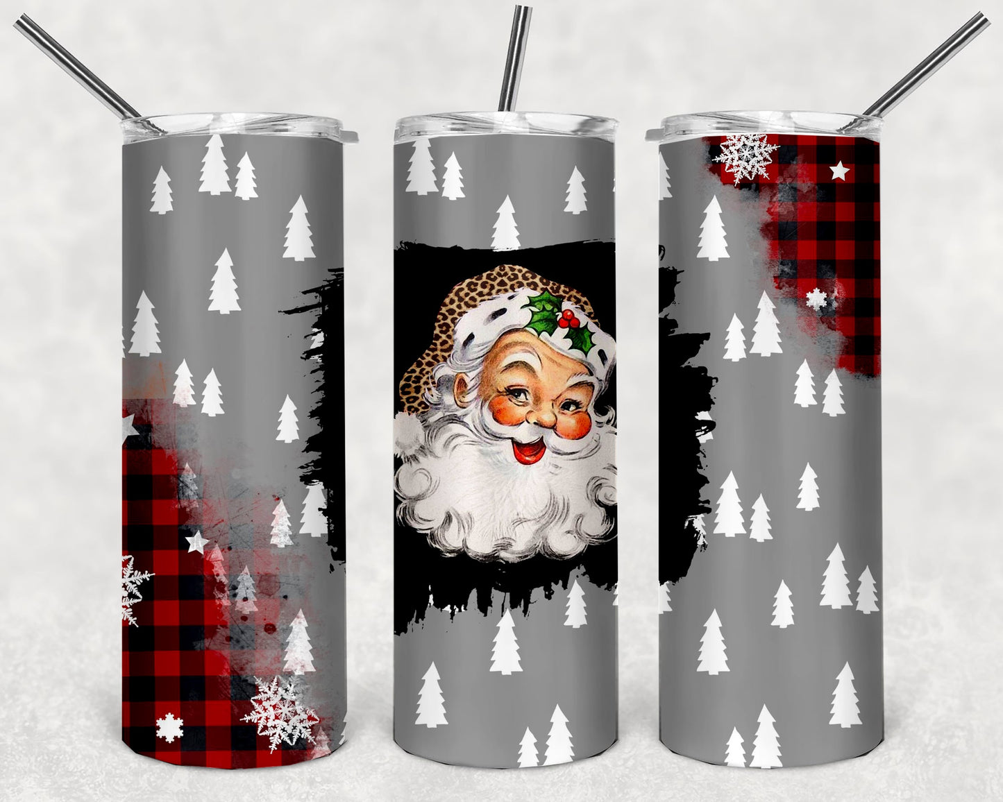 Santa Christmas Tumbler Mug Sippy Cup Bottle