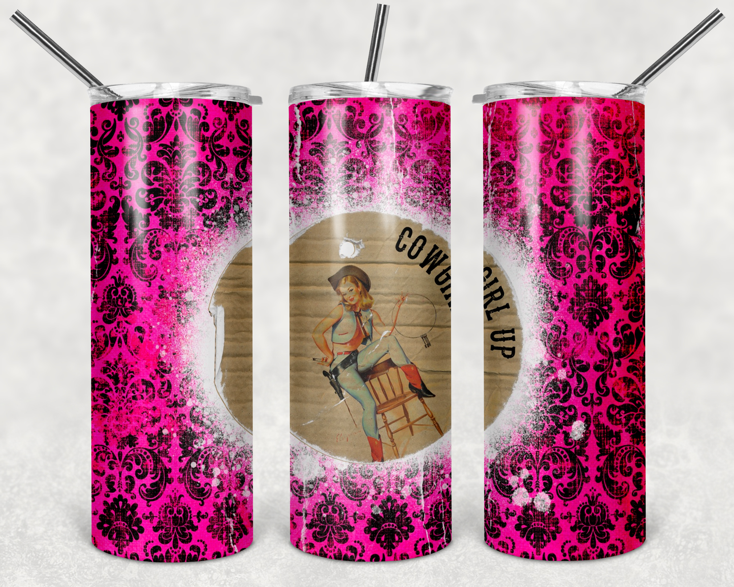 Cowgirl Tumbler Mug Sippy Cup Bottle