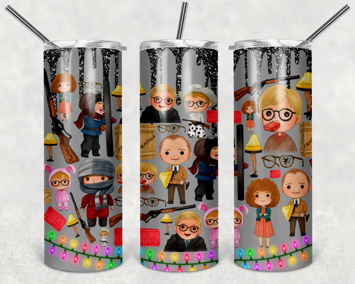 Christmas Story Tumbler Mug Sippy Cup Bottle