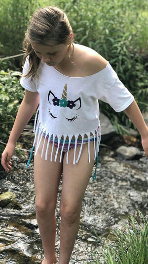 Unicorn Face Girls Shirt