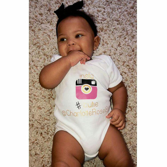 Personalized insta #cutie  Girls Shirt