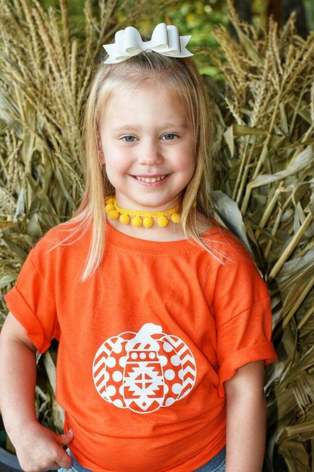 Pumpkin Polka Dot Chevron Shirt Girls Shirt Fall