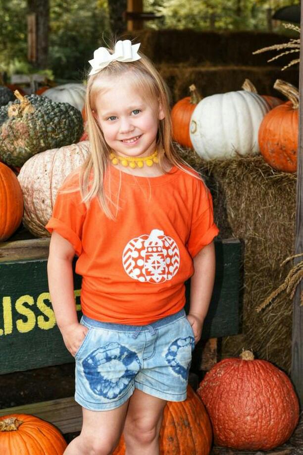 Pumpkin Polka Dot Chevron Shirt Girls Shirt Fall